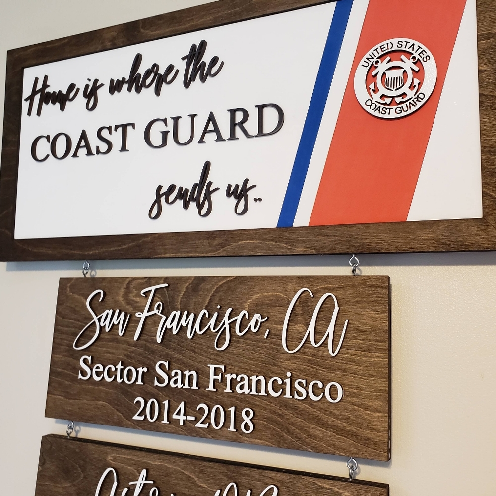 Coast guard duty station plaque